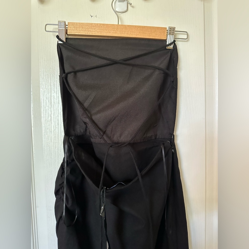 Black Slanted Mini Dress